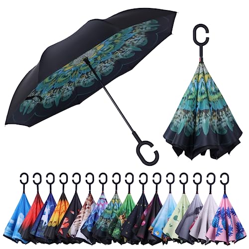 Wxjiahetai Inverted Reverse Umbrella with C-shaped