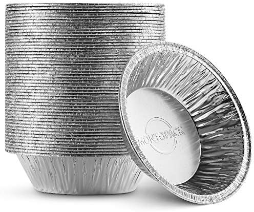 MontoPack Disposable Aluminum Foil Pie/Tart Pan (50 Pack)
