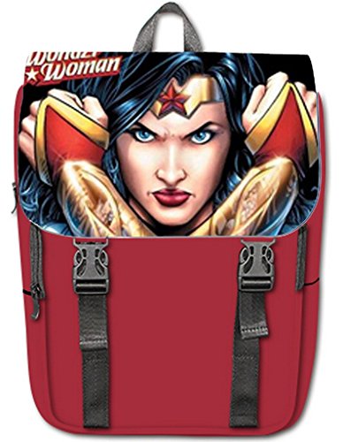 Custom Wonder Woman Shoulders Backpack School Bag Casual Outdoor Backpacks Red