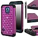 Galaxy S5 Sport Case, E LV Galaxy S5 Sport Case, S5 Sport Bling Case (Sprint) - Full Body Hybrid Armor Protection for Samsung Galaxy S5 Sport with Backstand with 1 Black Stylus - purple