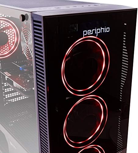 Periphio Red Gaming PC Tower Desktop Computer, Intel Quad Core i7 3.3GHz, 16GB RAM, 512GB SSD + 1TB 7200 RPM HDD, Windows 10, GTX 1650 Super Graphics Card, RGB, HDMI, Wi-Fi (Renewed) 8 Periphio Red Gaming PC Tower Desktop Computer, Intel Quad Core i7 3.3GHz, 16GB RAM, 512GB SSD + 1TB 7200 RPM HDD, Windows 10, GTX 1650 Super Graphics Card, RGB, HDMI, Wi-Fi (Renewed)