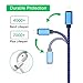 Creddeal Phone Charger Cable 4 Pack [3/6/6/10 FT] Nylon Braided Fast Charging & Syncing Cord Compatible Phone X/8/8 Plus/7 Plus/6 Plus/6s Plus/5/5s/Pad/Pod/se - Blue