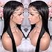 BEEOS 9A 360 Lace Frontal Human Hair Wigs,150% Density Pre Plucked and Bleached Knots with Baby Hair Free Part for Black Women