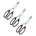 QAAQS Scissor 18/8(304) Stainless Steel Tongs With Plastic Silicone Kitchen Food Baking Bread Clamp BBQ Grilling Barbecue Black Tongs 9 ½ Inch (3 Pieces)