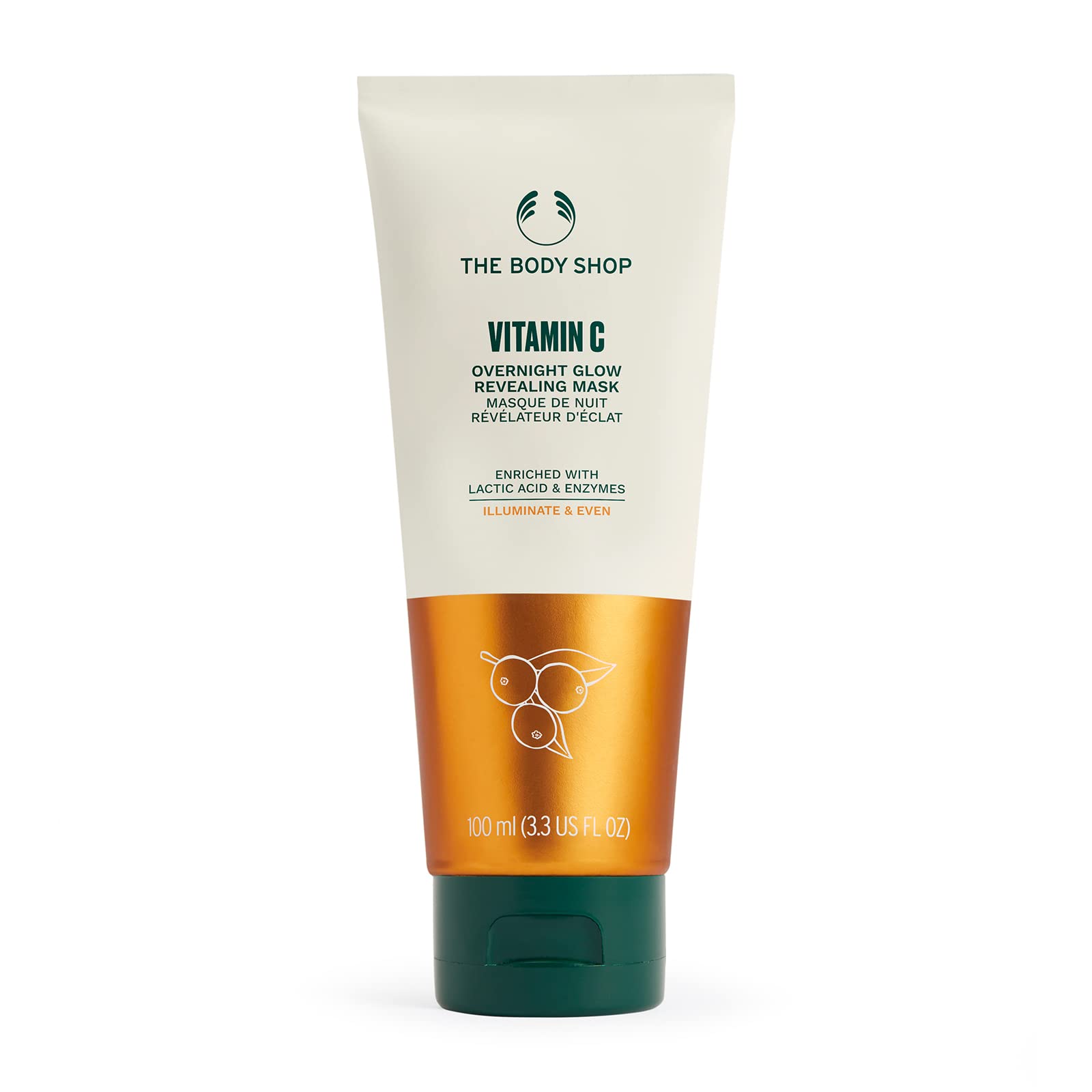 THE BODY SHOP 931-92686 Vitamin C Overnight Glow Revealing Mask 100 ml for Adults, Made for Healthy-Looking Hair Care and Styling, 100 ml