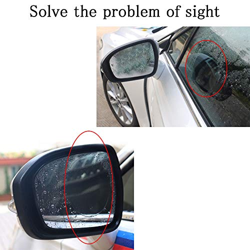 Anti-rain film for car,Anti-Fog,anti-glare for side Mirror&side Window Protective Film,packing 4（Ellipse） - Thumbnail 3