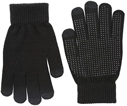 Warm Touchscreen Gloves Non-Slip Knit Glove Driving Cycling Outdoor Windproof For Mens&amp;Womens (Black)