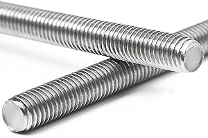 MOKOVI 16-Inch Length,Stainless Steel Fully Threaded Rod,1/2" -13 Thread Size, Right Hand Threads, 304 Stainless Steel Threaded Screwand-Studs(2 Pieces)