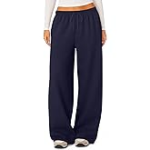 HeSaYep Women's Fleece Lined Sweatpants Winter Warm Wide Leg Sweat Pants Baggy Casual Pants with Pockets