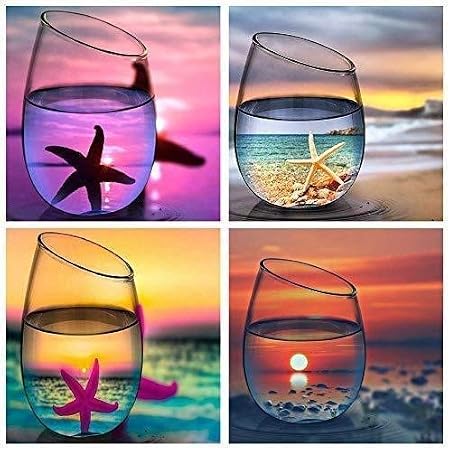 KOTWDQ 4 Pack Diamond Painting Kits for Adults Kids Set Cups Full Drill