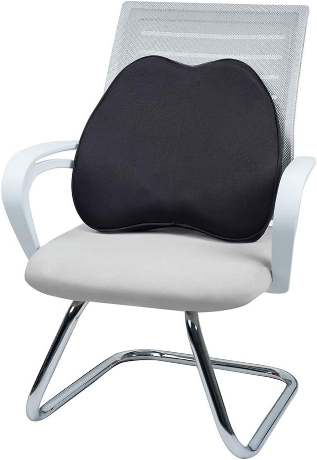 Basics Memory Foam Lumbar Support Pillow - Black: Automotive