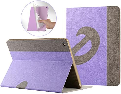 Dyasge Business Series Soft TPU Smart Case with Magnetic Auto Wake / Sleep and Stand for iPad Mini 4, Brown-Purple