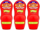 Deep Heat Three Packs Of Muscle Massage Roll-On Lotion 50Ml