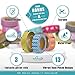 ARTIT Washi Tape Set 16 Extra Long (33 Foot) Decorative Rolls Craft Duct Masking Tapes Scrapbooking DIY Gift-Wrapping Glitter Patterned Solid Ultra Sticky Adhesive Includes 4 Bonus Sticker Pages