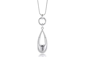 welbijoux Long Necklaces for Women Waterdrop Pendant Sweater Layered Y Statement Bohemian Silver Chain Necklace with Gifts Bo