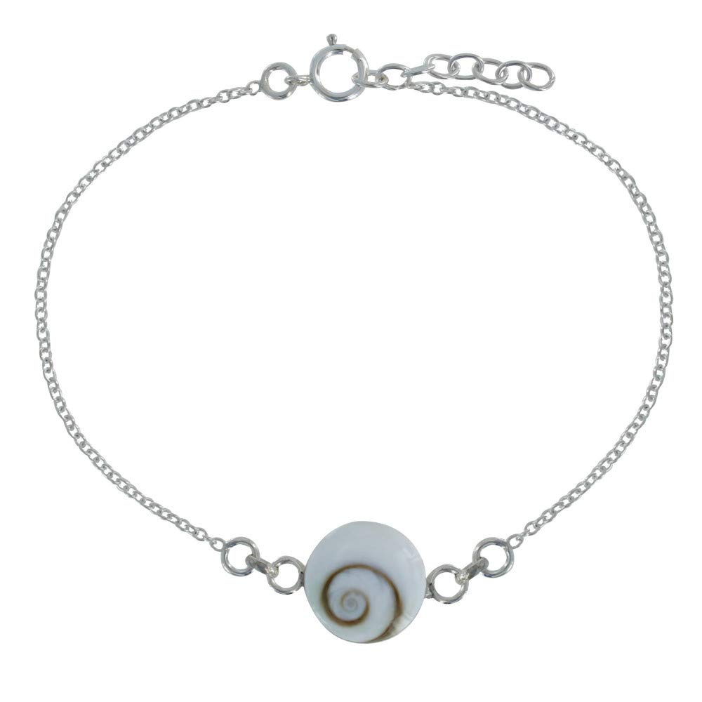 LES POULETTES BIJOUX - Silver Bracelet Round Saint Lucia Eye