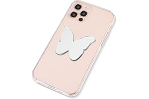 Ellie Rose Mirror Decal for Smartphone, Stick-On Mirror Phone Charm Sticker (Butterfly)