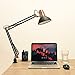 LEPOWER Metal Desk Lamps, Adjustable Goose Neck Architect Table Lamp/Swing Arm Desk Lamps with Clamp, Eye-Caring Study Lamps for Bedroom and Office (Black)
