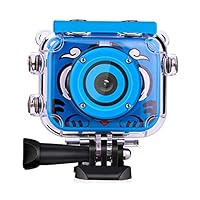 Smyidel Kids Digital Camera,1080P Supported Waterproof Video Camera Mini 2 Inch Screen Best Gift for Kids (Blue)