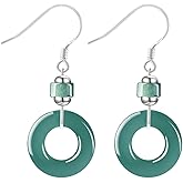 Natural Jade Earrings Sterling Silver S925 Dangle Drop Green Jade Earrings Jewelry For Women