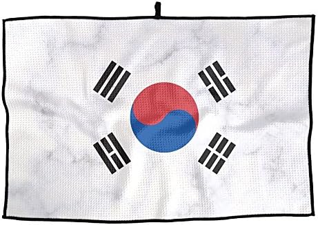 Flag Of South Korea Custom Personalized Embroidered Golf Towel Sports Towel