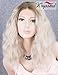K’ryssma Ombre Blonde Short Bob Lace Front Wigs for Women, Dark Roots to Light Blonde Ombre Synthetic Wig Fashionable Wavy Wig Heat Resistant