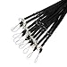 Wisdompro 10 Pack 22 inch Polyester Neck Lanyard with Detachable Buckle, String Loop and Metal Clasp for Keys, ID Badges, Phones, USB Flash Drives, Cruise Ship Cards - Black