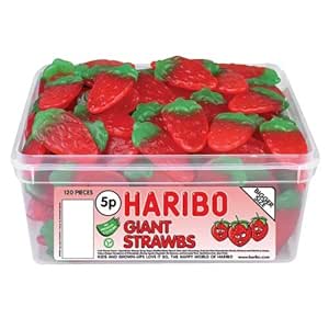 Haribo Giant Strawberrys 120 Pieces 