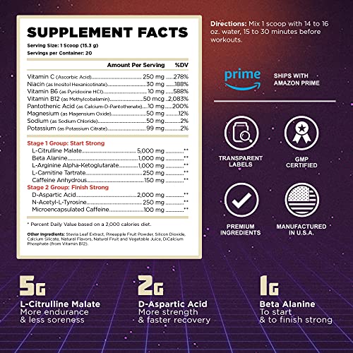 Vintage Blast The Ultimate TwoStage Pre Workout Supplement for Explosive Energy, Endurance