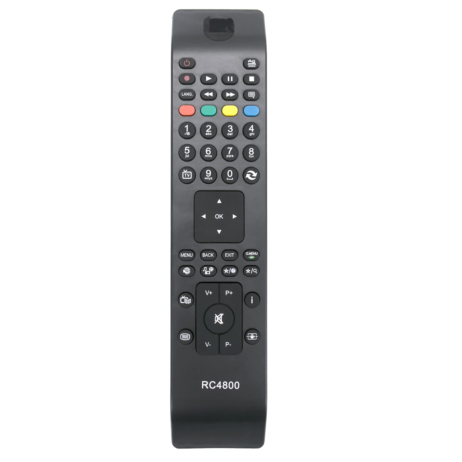 ALLIMITY RC4800 Replace Remote Control fit for Finlux Bush JVC OK. ODL32550-B OLE24350-W ODL32650F-TIB OLE32350-W ODL40555-B-SAT ODL40650F-TB LT-32C345A LT-32C346A DLED32165HD DLED32165HDDVD