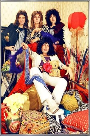 Queen Poster Band (93x62 cm) gerahmt in: Rahmen silber: Amazon.de