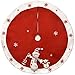 Christmas Tree Skirt 48 Inches Large Red Tree Skirts with Plush Snowman and White Snowflakes Tree Mats Base Cover for Xmas Holiday Party Tree Decorations by Gift Boutique