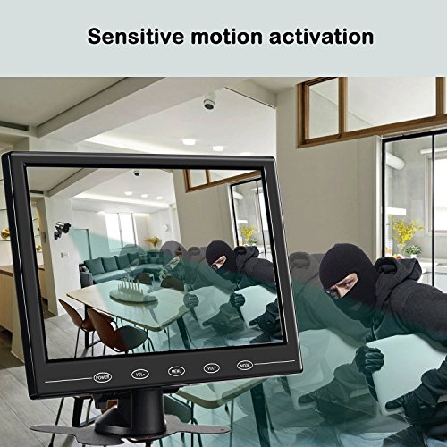 ATian 9" HD TFT LCD Portable 1080P 1080x720 (16:9 ) High Resolution Color Screen Video Monitor Security Monitor with VGA AV HDMI Input Remote Controller for PC & CCTV & Home Security.