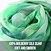 STORY OF SHANGHAI Womens 100% Mulberry Silk Head Scarf For Hair Ladies Silk Floral Scarf Gift for Mother Valentine's Day