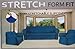 STRETCH FORM FIT - 3 Pc. Slipcovers Set, Couch/Sofa + Loveseat + Chair Covers - BURGUNDY