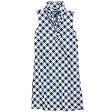 Whitney Ruffle Dress - Navy Gingham