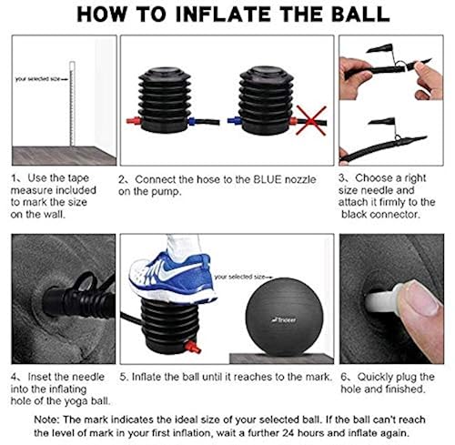 Trideer Exercise Ball (45-85cm) Extra Thick Yoga Ball Chair, Anti