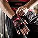 Harbinger FlexFit Non-Wristwrap Workout Weightlifting Gloves with Flexible Cushioned Leather Palm (Pair) Red/Black Large