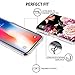 iPhone Xs MAX Case,IN4U Hard Back Flower Design Raised Edge Transparent Anti-Shock TPU Bumper Cover for iPhone Xs MAX 6.5 INCH Case (Peony Floral)