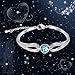 SILYHEART Love Heart Bangle Bracelet Made with Swarovski Element Crystal, Bracelet Gift for Women Teen Girls