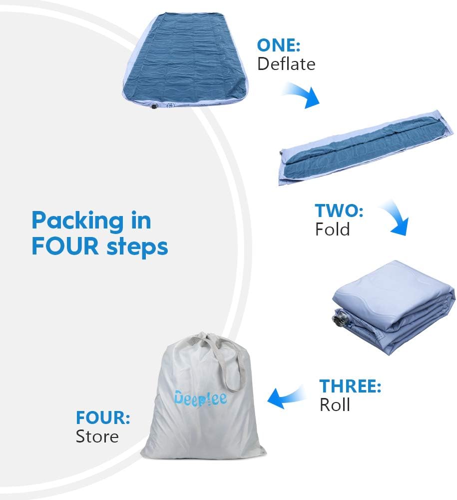 Deeplee Air Bed, Single Airbed Twin Size Air Mattress for Outdoor