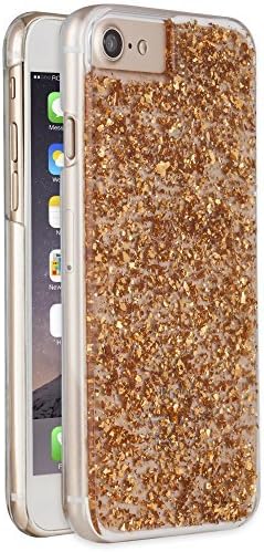 CYLO Lux Flare iPhone 7 Case, Ultra-Thin and Lightweight with Vibrant colors and Trendy Glitter Prints (Rose Gold)