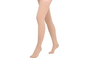 Athbavib 20-30mmHg Compression Stockings for Women and Men, Thigh High Closed Toe Medical Graduated Compression Socks, Best Support for Treatment Varicose Veins Swelling
