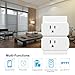 OMOTON [2 Pack] Mini Wifi Smart Plug compatible with Amazon Alexa,Google Home, IFTTT, 15A Wireless Socket Outlet Remotely Controls your Devices from anywhere,No Hub Required(Android/IOS)