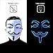 Scary Mask Halloween Light Up Mask EL Wire V for Vendetta Cosplay Led Costume Mask Fawkes Anonymous for Festival Parties