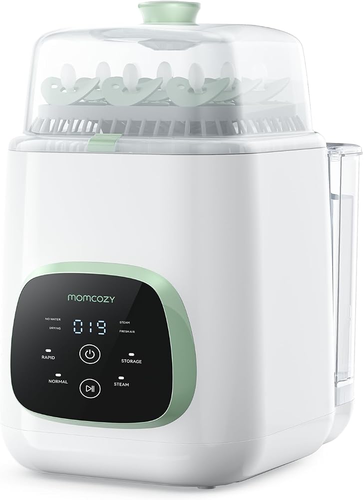 Momcozy KleanPal Pro All-in-One Bottle Washer, Sterilizer & Dryer - White | 9 Cleaning Modes Baby Bottle Washer for Bottles,