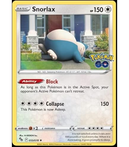 Amazon.com: Pokemon Single Card SNORLAX 141/192 REBEL CLASH : Video Games