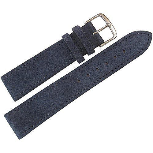 Fluco 18mm Blue Suede Leather Watch Strap