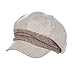 Comhats Wool Newsboy Cabbie Beret Cap for Women Beret Visor Bill Hat Winter Beige