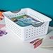 Sterilite Medium Ultra Basket, Closet Organizer Bin, Cabinets, Pantry, Shelving and Countertop Space, Open Container, White, 1-Pack
